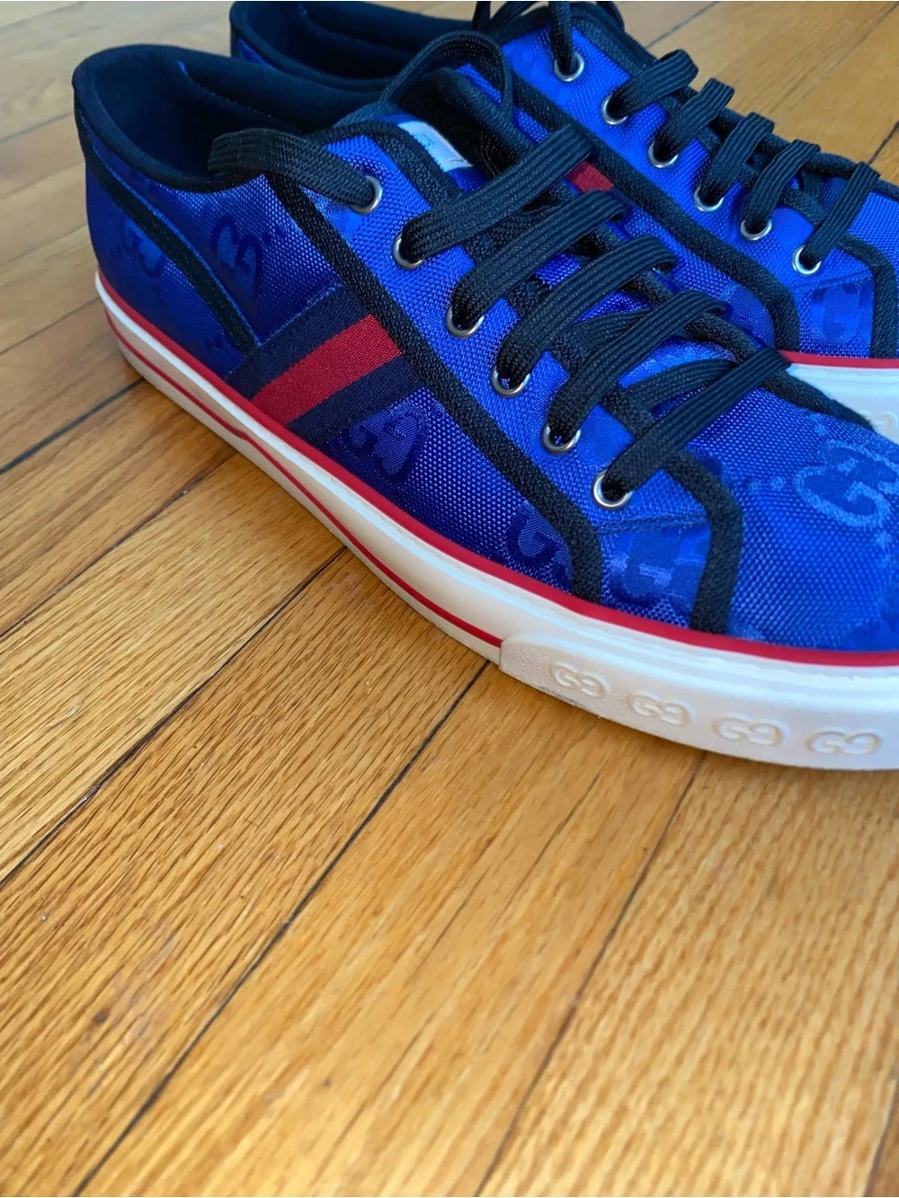 Gucci Tennis 1977 Off The Grid Blue GG Sneakers (RARE) Sz 13